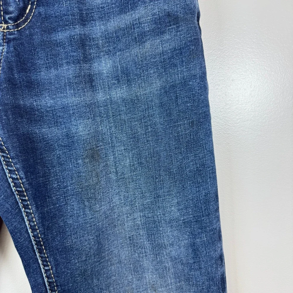 Silver Jeans Co Mens‎ 31x32 Actual L31 Zac Straight Leg Denim Medium Wash Grunge